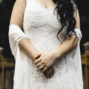 BHLDN Naomi strap dress anthropologie bridal shop